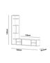 Hanah Home Mueble TV Blanco 160x120 cm