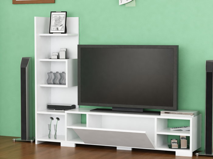 Hanah Home Mueble TV Blanco 160x120 cm
