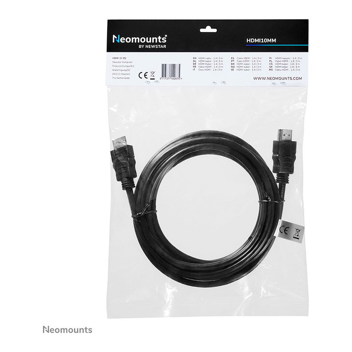 Newstar Cable HDMI Neomounts HDMI10MM de 3 metros Newstar Cable HDMI Neomounts HDMI10MM de 3 metros