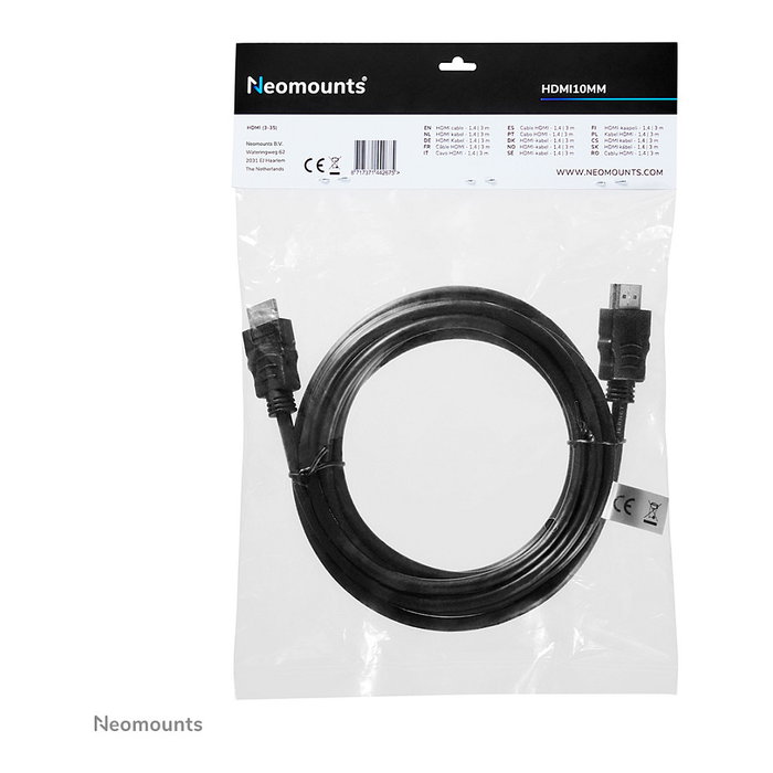 Newstar Cable HDMI HDMI10MM de 3 metros Negro Newstar Cable HDMI HDMI10MM de 3 metros Negro