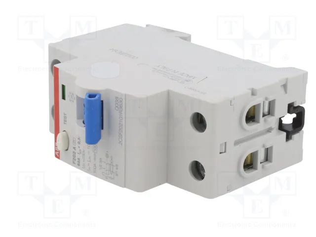 ABB F202A-63/0.3 Interruptor diferencial 63A 300mA 2 polos ABB F202A-63/0.3 Interruptor diferencial 63A 300mA 2 polos