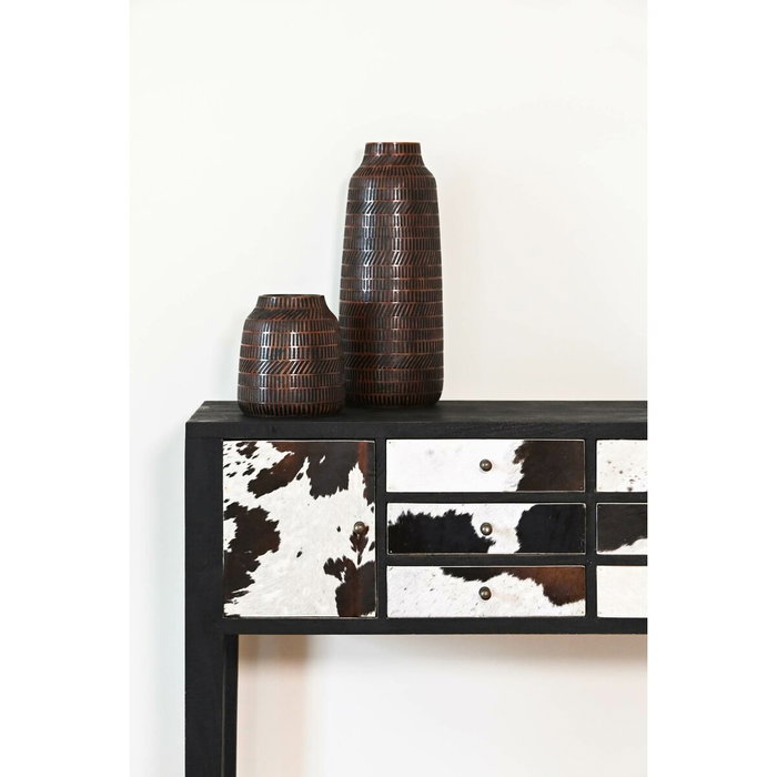 DKD Home Decor Jarrón de Resina Marrón 48x20x20 cm