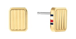 Tommy Hilfiger Pendientes Dorados de Acero Inoxidable