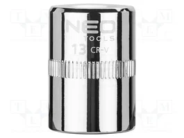 NEO TOOLS Vaso HEX 13mm 1/4 pulgada 25mm