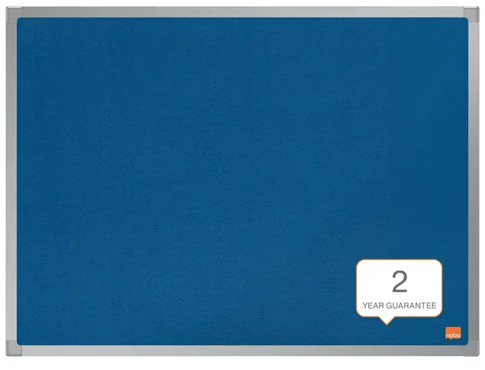 Nobo Tablero de anuncios de fieltro azul 600x450 mm con marco de aluminio