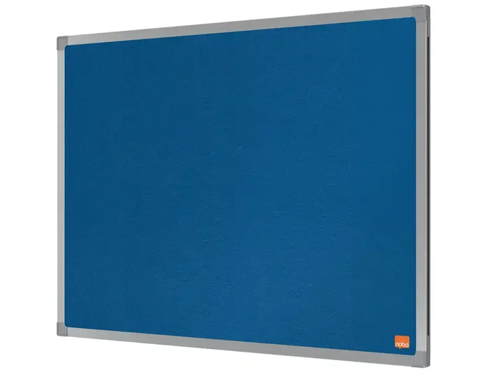Nobo Tablero de anuncios de fieltro azul 600x450 mm con marco de aluminio