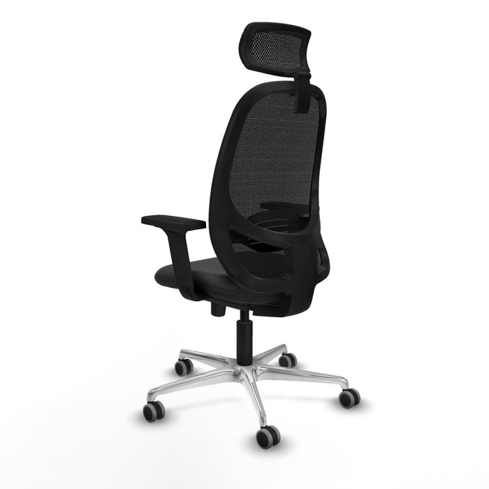 PIQUERAS Y CRESPO Silla de oficina Cilanco con mecanismo Sincro, Gris oscuro y Negro