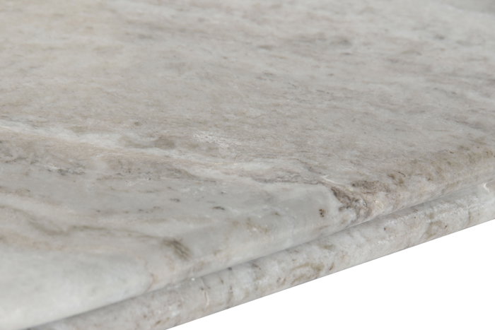 DKD Home Decor Mesa de Comedor Toronto Marble Marrón y Gris