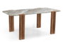 DKD Home Decor Mesa de Comedor Toronto Marble Marrón y Gris