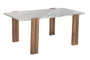 DKD Home Decor Mesa de Comedor Toronto Marble Marrón y Gris