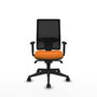 PIQUERAS Y CRESPO Silla de oficina Horna con Mecanismo Sincro Naranja y Negro