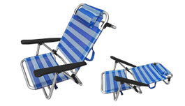 PLUVIA Finstok Silla Baja de Playa y Camping con Cojín