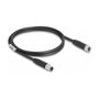 DeLOCK Cable de sensor/actuador M8 de 3 pines con codificación A, macho a hembra, 1 m