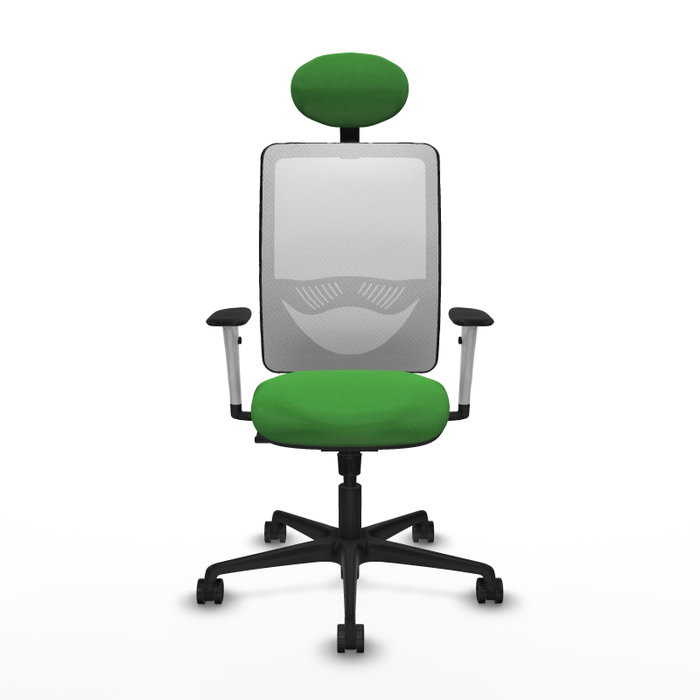 PIQUERAS Y CRESPO Silla de oficina Zulema con mecanismo Sincro, Tela Verde y Malla Blanca PIQUERAS Y CRESPO Silla de oficina Zulema con mecanismo Sincro, Tela Verde y Malla Blanca