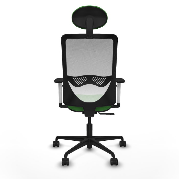 PIQUERAS Y CRESPO Silla de oficina Zulema con mecanismo Sincro, Tela Verde y Malla Blanca PIQUERAS Y CRESPO Silla de oficina Zulema con mecanismo Sincro, Tela Verde y Malla Blanca