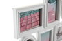 DKD Home Decor Marco Multifoto Blanco para 8 Fotos, 59x3x37 cm