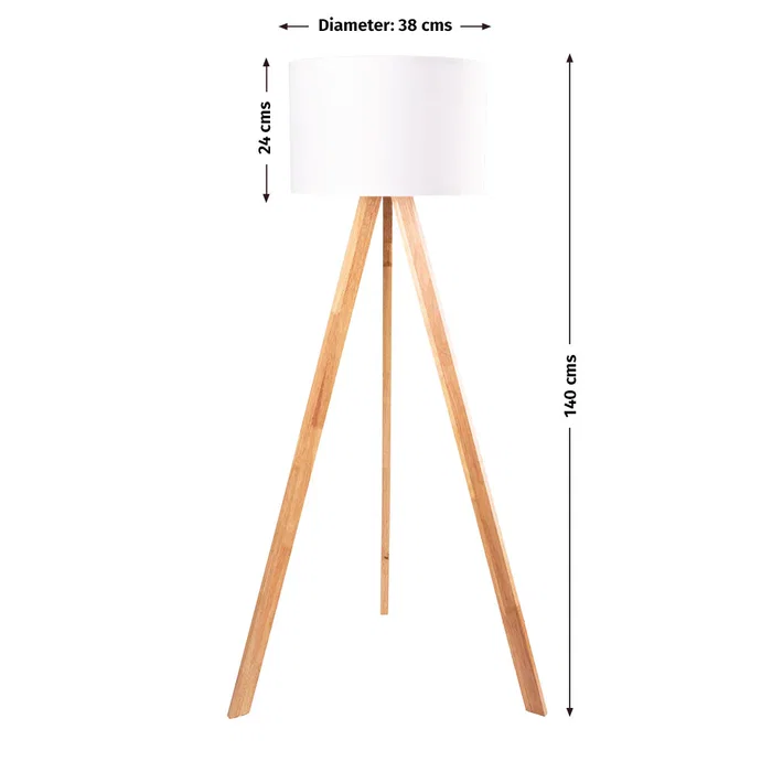 Lámpara de Suelo Trípode Madera "Pyongyang" OPV-780SGN2425