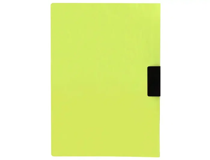 Liderpapel Carpeta Dossier Pinza Lateral Polipropileno DIN A4 Amarillo Fluor Opaco