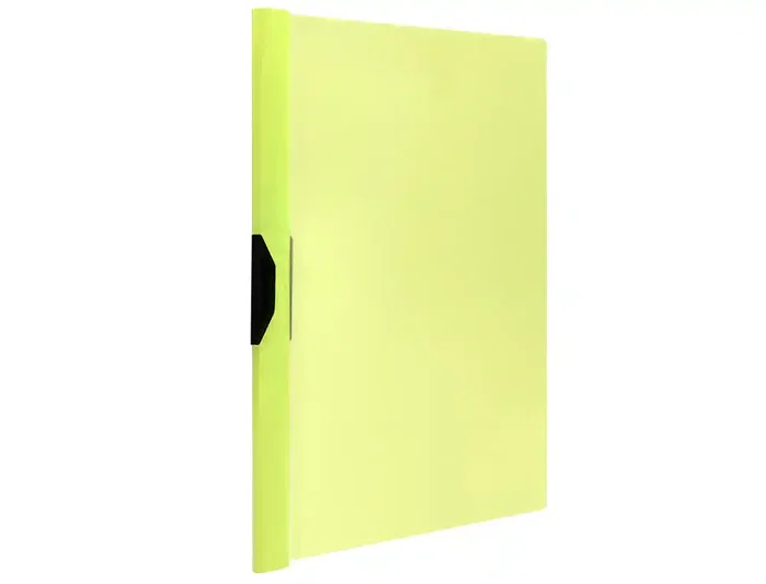 Liderpapel Carpeta Dossier Pinza Lateral Polipropileno DIN A4 Amarillo Fluor Opaco