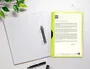 Liderpapel Carpeta Dossier Pinza Lateral Polipropileno DIN A4 Amarillo Fluor Opaco
