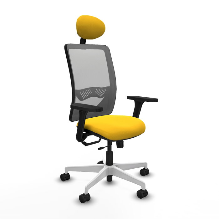 PIQUERAS Y CRESPO Silla de oficina Zulema con mecanismo Sincro/Traslack, Amarillo y Gris PIQUERAS Y CRESPO Silla de oficina Zulema con mecanismo Sincro/Traslack, Amarillo y Gris