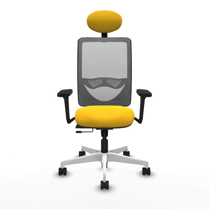PIQUERAS Y CRESPO Silla de oficina Zulema con mecanismo Sincro/Traslack, Amarillo y Gris PIQUERAS Y CRESPO Silla de oficina Zulema con mecanismo Sincro/Traslack, Amarillo y Gris