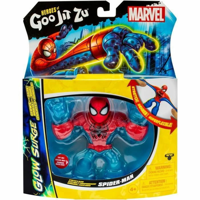 Heroes Of Goo Jit Zu Spiderman Glow Surge 11cm - Figura luminosa y extensible Heroes Of Goo Jit Zu Spiderman Glow Surge 11cm - Figura luminosa y extensible
