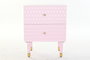 DKD Home Decor Mesita de Noche Moderna Rosa Palo 42 x 65 x 52 cm con 2 Cajones