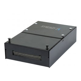 Synergy21 Keystone, Patchpanel para 4 módulos TP con tapa metálica, Negro