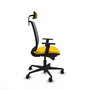PIQUERAS Y CRESPO Silla de oficina Alares con mecanismo Sincro, asiento Amarillo y malla Negro