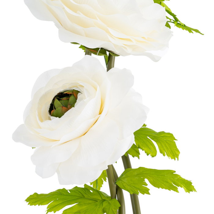 Flor Anémona Blanco Artificial 30 X 30 X 115 cm (Set de 2)