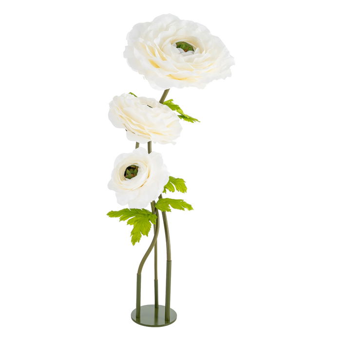 Flor Anémona Blanco Artificial 30 X 30 X 115 cm (Set de 2)