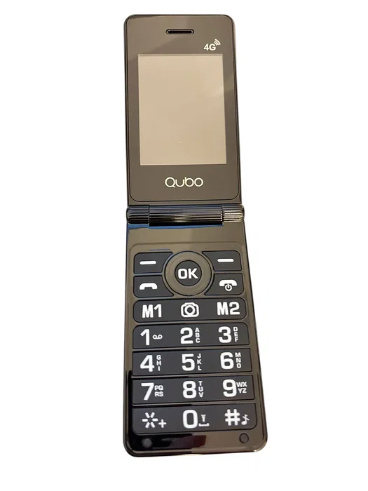 Qubo X-28B Móvil 4G Negro con Pantalla 2.8", Cámara 0.3MP, Batería 1000mAh, Doble SIM, Radio FM y Bluetooth - Teléfono Básico con Concha