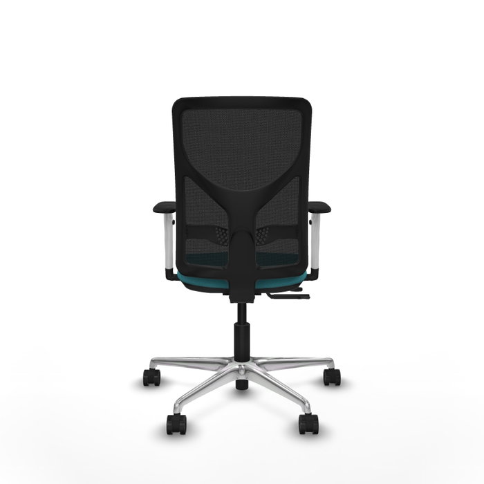 PIQUERAS Y CRESPO Silla de oficina Motilla con mecanismo Sincro/Traslack, Turquesa y Negro