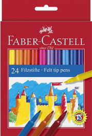 Faber-Castell Estuche Cartón 24 Rotuladores Escolares 554202 Multicolor