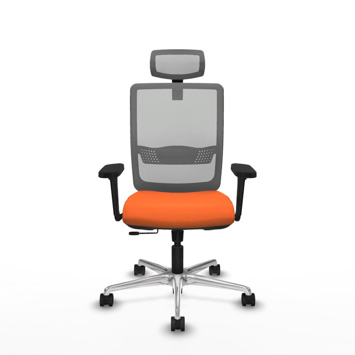 PIQUERAS Y CRESPO Silla de oficina Haches Naranja y Gris