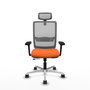 PIQUERAS Y CRESPO Silla de oficina Haches Naranja y Gris