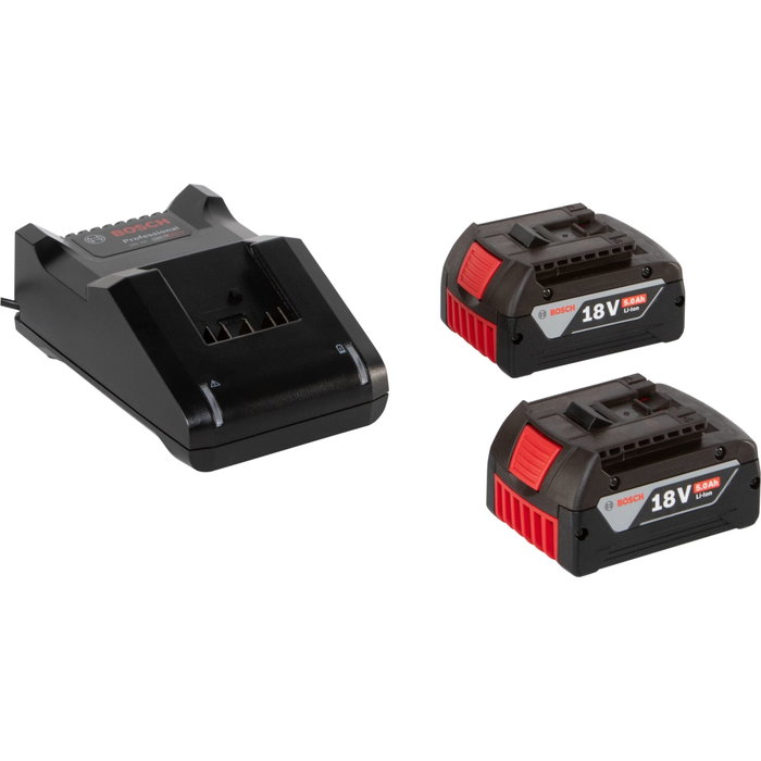 Bosch GWS 18V-8 L Amoladora angular inalámbrica con 2 baterías de 5,0 Ah