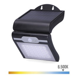 Edm Aplique solar con sensor color negro, 2 W