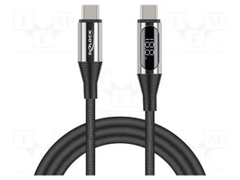 DeLOCK Cable USB Type-C a USB Type-C PD 3.0 100 W con indicador de carga, 2 m