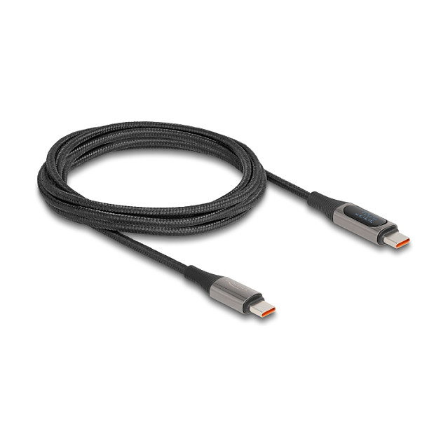 DeLOCK Cable USB Type-C a USB Type-C PD 3.0 100 W con indicador de carga, 2 m