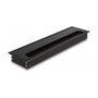 DeLOCK Pasacables para montaje en mesa con cepillo 300 x 80 x 28 mm Negro