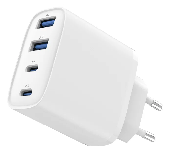 Gembird Cargador Rápido 40 W GaN con 4 Puertos USB Blanco