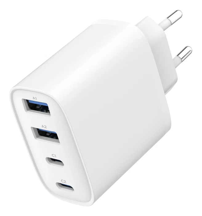 Gembird Cargador Rápido 40 W GaN con 4 Puertos USB Blanco