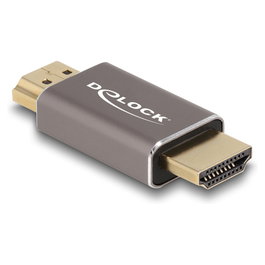 DeLOCK Adaptador HDMI macho a macho 8K 60 Hz Gris Metal