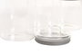DKD Home Decor Set de 3 Botes de Borosilicato 1.5L