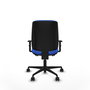 PIQUERAS Y CRESPO Silla de oficina Alares Azul con mecanismo Sincro/Traslack y brazos 1D