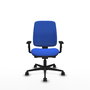 PIQUERAS Y CRESPO Silla de oficina Alares Azul con mecanismo Sincro/Traslack y brazos 1D