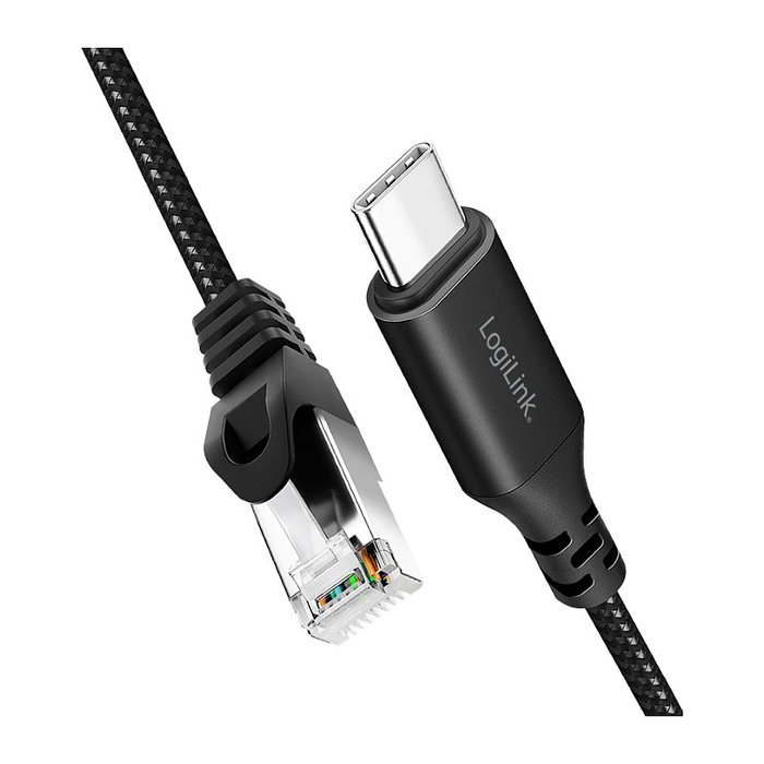 LogiLink Cable Ethernet Activo USB 3.2 a RJ45 de 2 m, 1 Gbps LogiLink Cable Ethernet Activo USB 3.2 a RJ45 de 2 m, 1 Gbps
