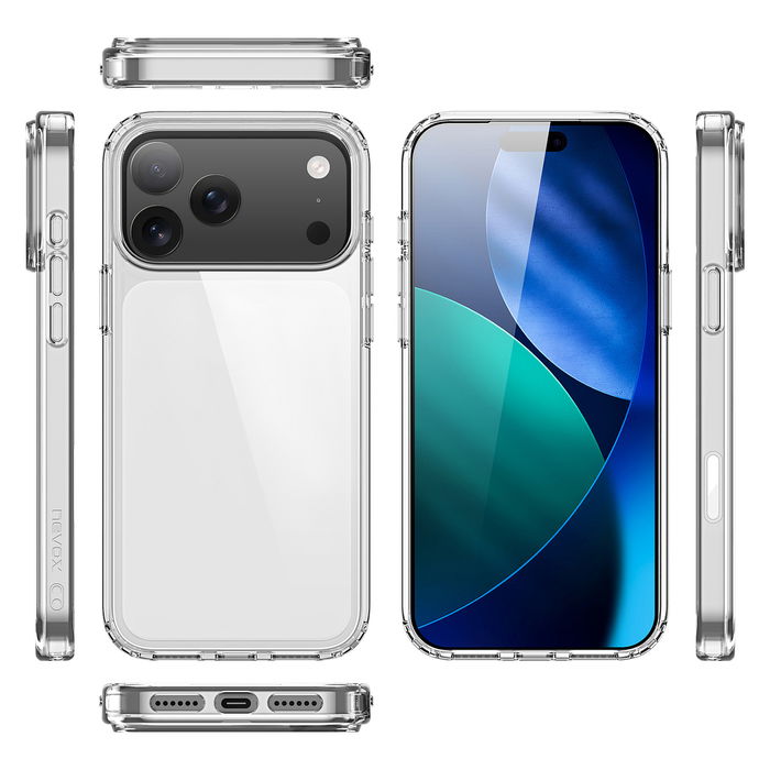 Nevox StyleShell SHOCKFlex Funda iPhone 17 Pro - Transparente, Protección contra Caídas y Golpes, TPU, Compatible Apple, Modelo 2520